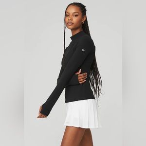 NWT - ALO YOGA Wellness Rib Mock Neck Long Sleeve